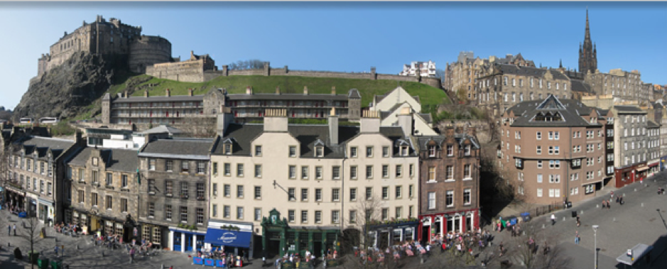 Aerial view of the Grassmarket